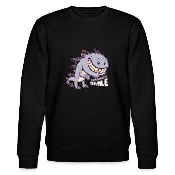 Inspirierende Zitate - Stanley/Stella Unisex Bio-Sweatshirt CHANGER  - Schwarz - Vorne - Nik (191cm) & Marisol (170cm)