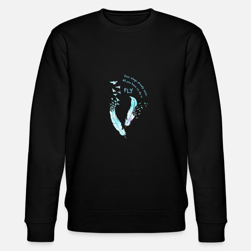 Plume plume - Sweat bio CHANGER Stanley/Stella Unisexe - noir