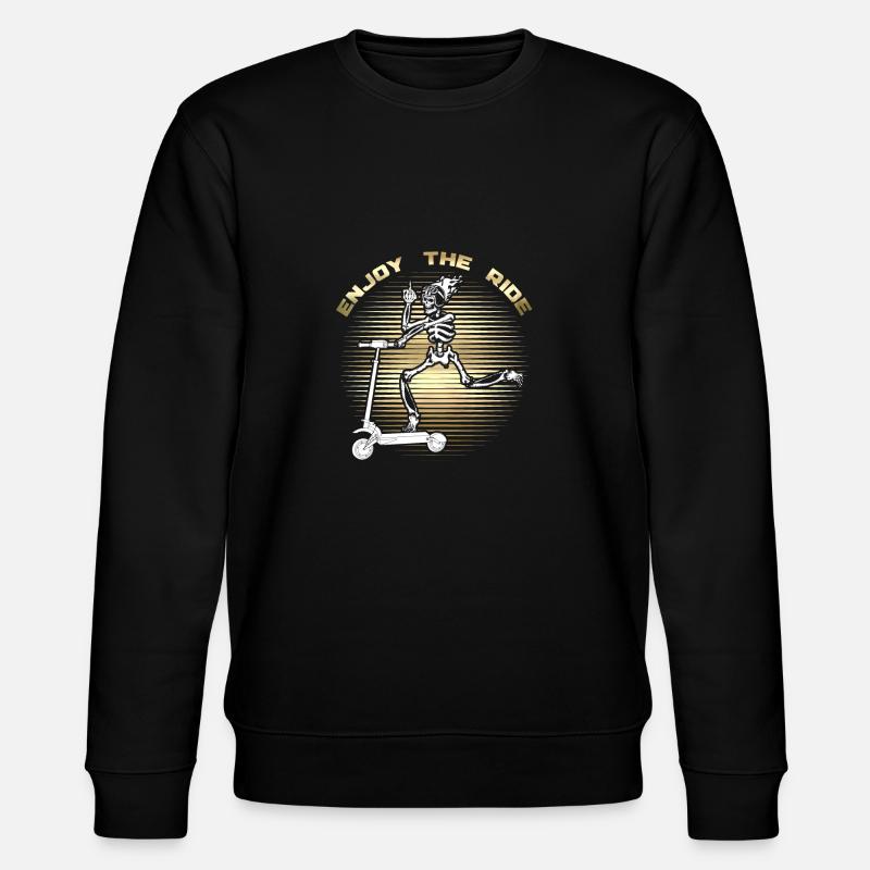 Elektro Elektrischer Tretroller Roller - Stanley/Stella Unisex Bio-Sweatshirt CHANGER  - Schwarz