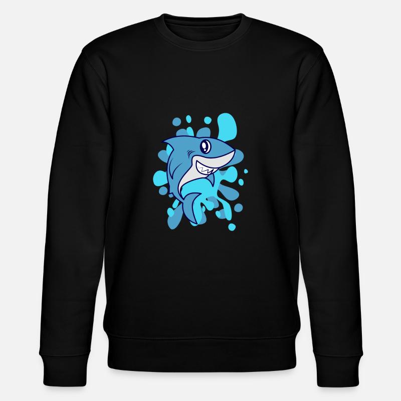 Requin bleu - Sweat bio CHANGER Stanley/Stella Unisexe - noir