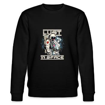 Astronaut begehrt im Weltraum - Stanley/Stella Unisex Bio-Sweatshirt CHANGER  - Schwarz - Vorne - Nik (191cm) & Marisol (170cm)