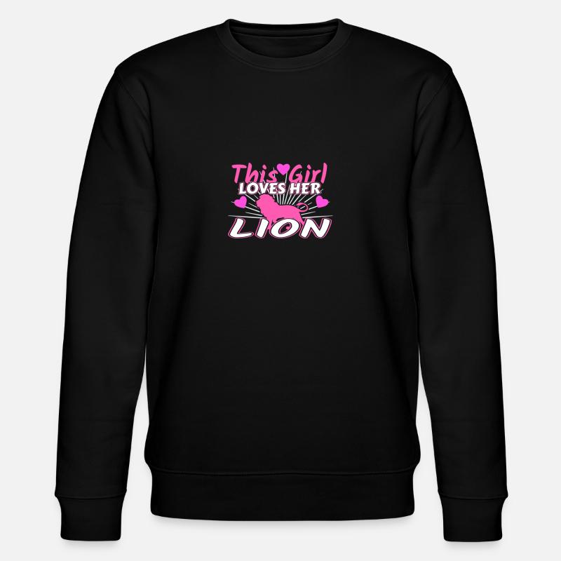 Löwe - Stanley/Stella Unisex Bio-Sweatshirt CHANGER  - Schwarz