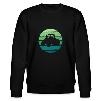 Traktoren Lkw-Landwirtschaft - Stanley/Stella Unisex Bio-Sweatshirt CHANGER  - Schwarz - Vorne - Nik (191cm) & Marisol (170cm)