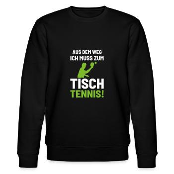 Tischtennis - Stanley/Stella Unisex Bio-Sweatshirt CHANGER  - Schwarz - Vorne - Nik (191cm) & Marisol (170cm)