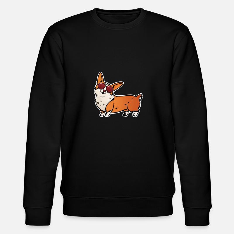 Cooler Corgi - Stanley/Stella Unisex Bio-Sweatshirt CHANGER  - Schwarz