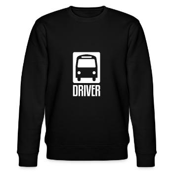 Busfahrer Bus Schulbus Bus Omnibus Busfahrerin - Stanley/Stella Unisex Bio-Sweatshirt CHANGER  - Schwarz - Vorne - Nik (191cm) & Marisol (170cm)