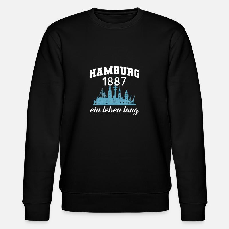 Hamburg 1887 ein leben lang - Stanley/Stella Unisex Bio-Sweatshirt CHANGER - Schwarz