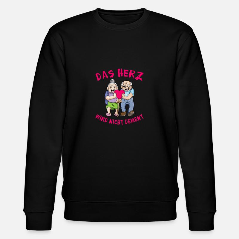 Das Herz Wird Nicht Dement - Stanley/Stella Unisex Bio-Sweatshirt CHANGER  - Schwarz