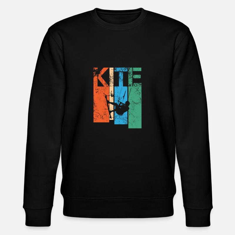 Kite, Kiteboarder Surfer - Stanley/Stella Unisex Bio-Sweatshirt CHANGER  - Schwarz