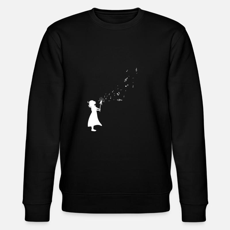 Noten Pusteblume Musik und Träume - Stanley/Stella Unisex Bio-Sweatshirt CHANGER  - Schwarz