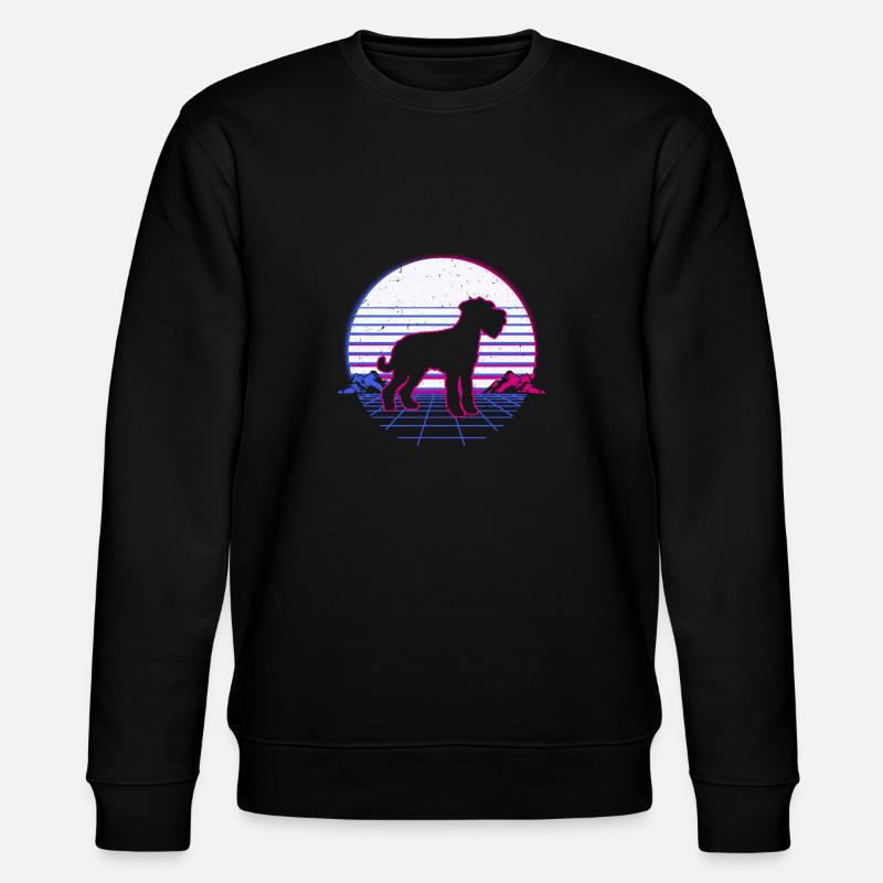 Schnauzer Hund Retro Vintage Retrowave - Stanley/Stella Unisex Bio-Sweatshirt CHANGER - Schwarz