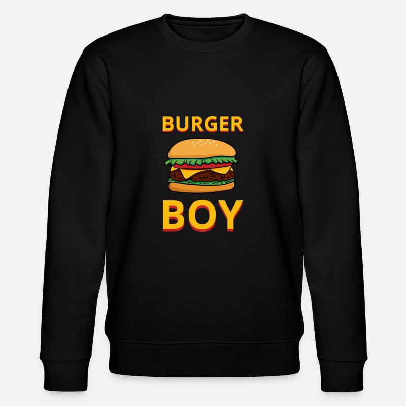 Burger Boy Hamburger Chef Restaurant - Stanley/Stella CHANGER Unisex Organic Sweatshirt - black
