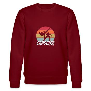 Capoeira Martial Arts Brazil Martial Arts Workout - Stanley/Stella CHANGER Unisex Organic Sweatshirt - burgundy - Front - Nik (191cm) & Marisol (170cm)