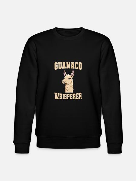 Guanaco-Flüsterer Design für einen - Stanley/Stella Unisex Bio-Sweatshirt CHANGER  - Schwarz