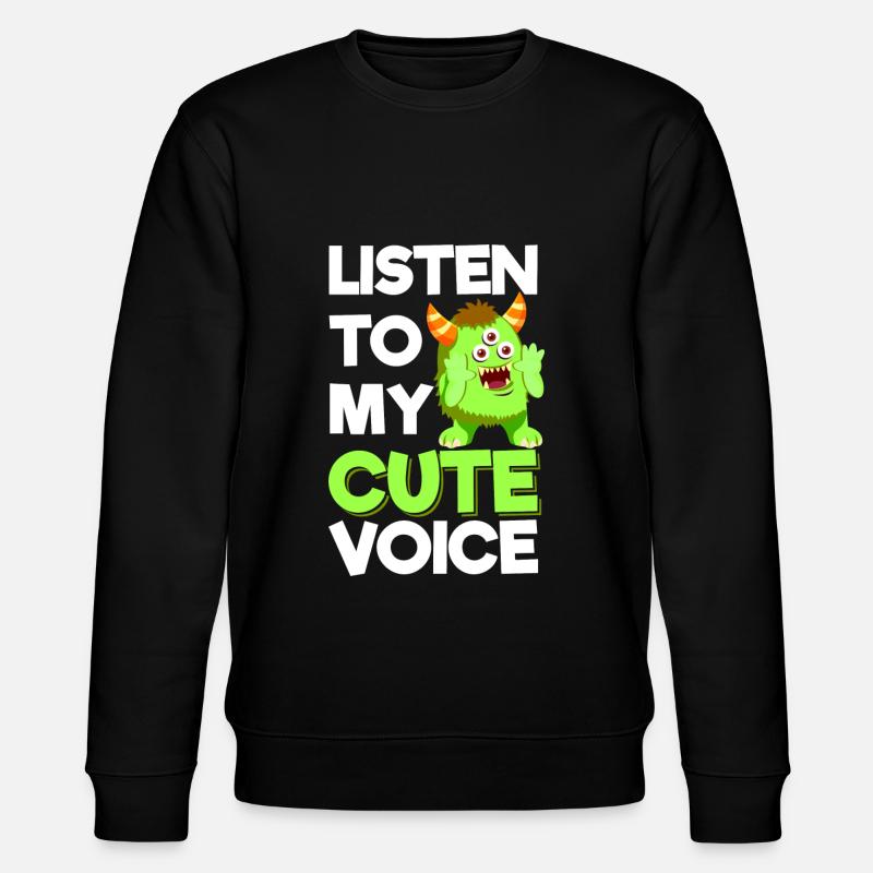 Cute Creepy Big Brother - Stanley/Stella CHANGER Unisex Organic Sweatshirt - black