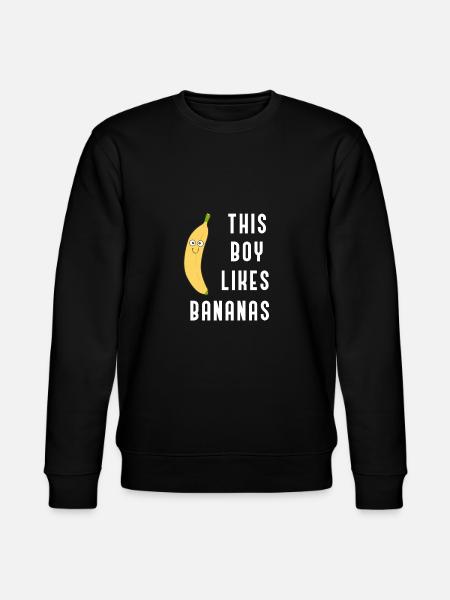 Tropical Fruits Eating Delicious Bananas - Stanley/Stella CHANGER Unisex Organic Sweatshirt - black