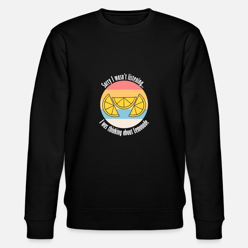 Limonade d'été Citrons Agrumes - Sweat bio CHANGER Stanley/Stella Unisexe - noir