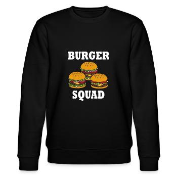 Dage ironique : Burger Squad Hamburgers - Sweat bio CHANGER Stanley/Stella Unisexe - noir - Devant - Nik (191cm) & Marisol (170cm)