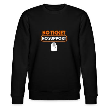 No Ticket No Support Veranstaltung Ereignis Helfen - Stanley/Stella Unisex Bio-Sweatshirt CHANGER  - Schwarz - Vorne - Nik (191cm) & Marisol (170cm)