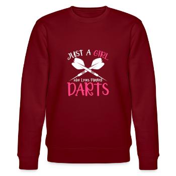 Juste une fille qui aime jouer au Darts Disc Club - Sweat bio CHANGER Stanley/Stella Unisexe - bordeaux - Devant - Nik (191cm) & Marisol (170cm)