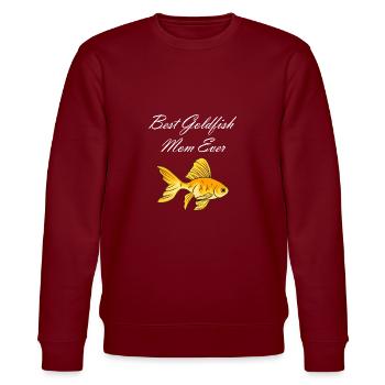 Goldfish Mom Fish Besitzer Hobbyaquarium - Stanley/Stella Unisex Bio-Sweatshirt CHANGER  - Burgunderrot - Vorne - Nik (191cm) & Marisol (170cm)