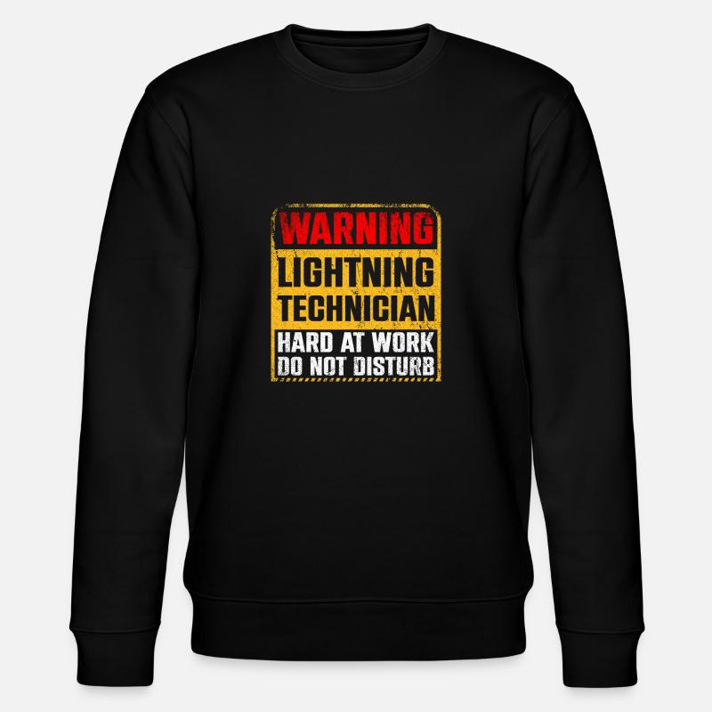 Technicien d’avertissement Lightning au travail - Sweat bio CHANGER Stanley/Stella Unisexe - noir