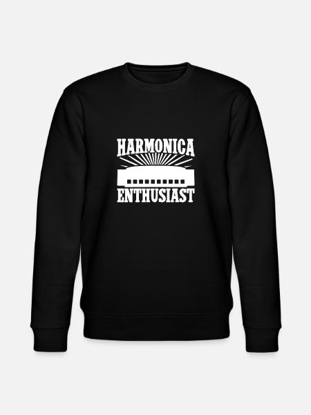 Harmonica Musican Enthusiast Harmonica - Stanley/Stella CHANGER Unisex Organic Sweatshirt - black