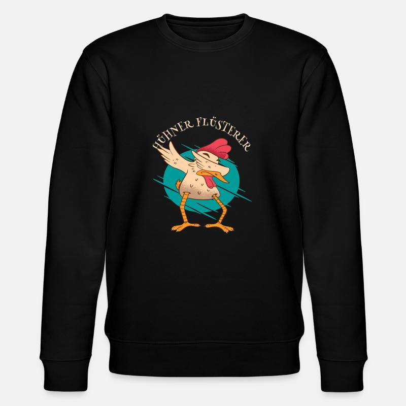Dabbing Hühner Fluesterer - Stanley/Stella Unisex Bio-Sweatshirt CHANGER  - Schwarz