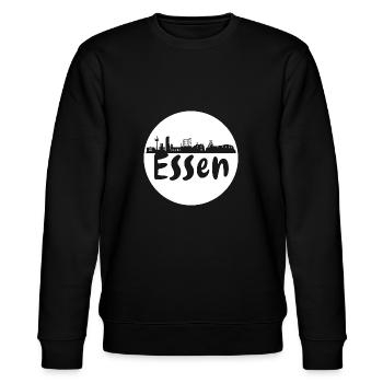 essen,skyline, weiss, kreis,ruhrgebiet - Stanley/Stella Unisex Bio-Sweatshirt CHANGER  - Schwarz - Vorne - Nik (191cm) & Marisol (170cm)