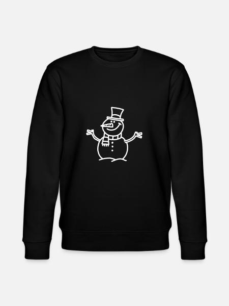 Christmas drawing snowman - Stanley/Stella CHANGER Unisex Organic Sweatshirt - black