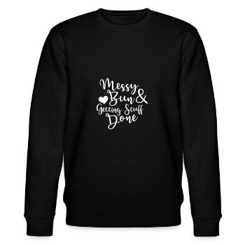 Maman cool | Cadeaux pour les mères | Dictons de maman - Sweat bio CHANGER Stanley/Stella Unisexe - noir - Devant - Nik (191cm) & Marisol (170cm)