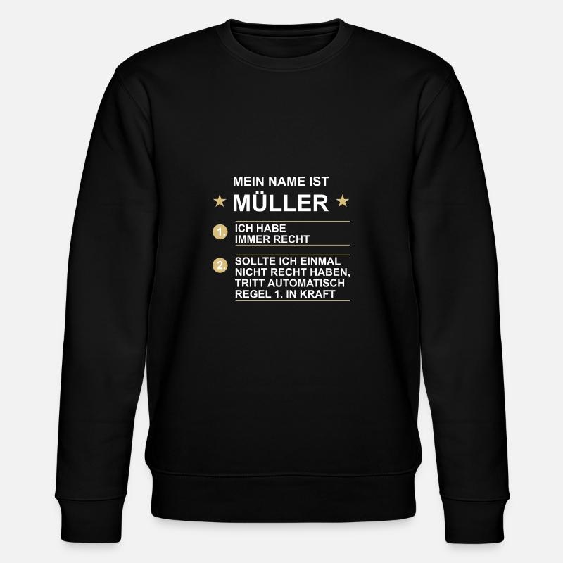 Müller - Stanley/Stella Unisex Bio-Sweatshirt CHANGER  - Schwarz