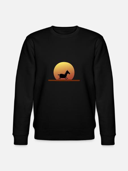 Horse in the sunset - Stanley/Stella CHANGER Unisex Organic Sweatshirt - black