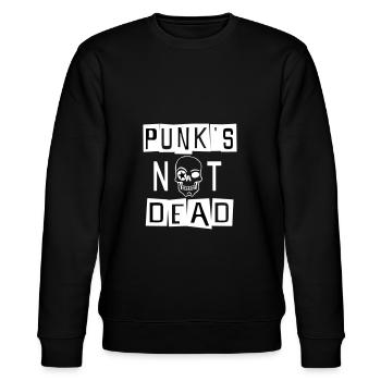 PUNK ist nicht tot - Stanley/Stella Unisex Bio-Sweatshirt CHANGER  - Schwarz - Vorne - Nik (191cm) & Marisol (170cm)