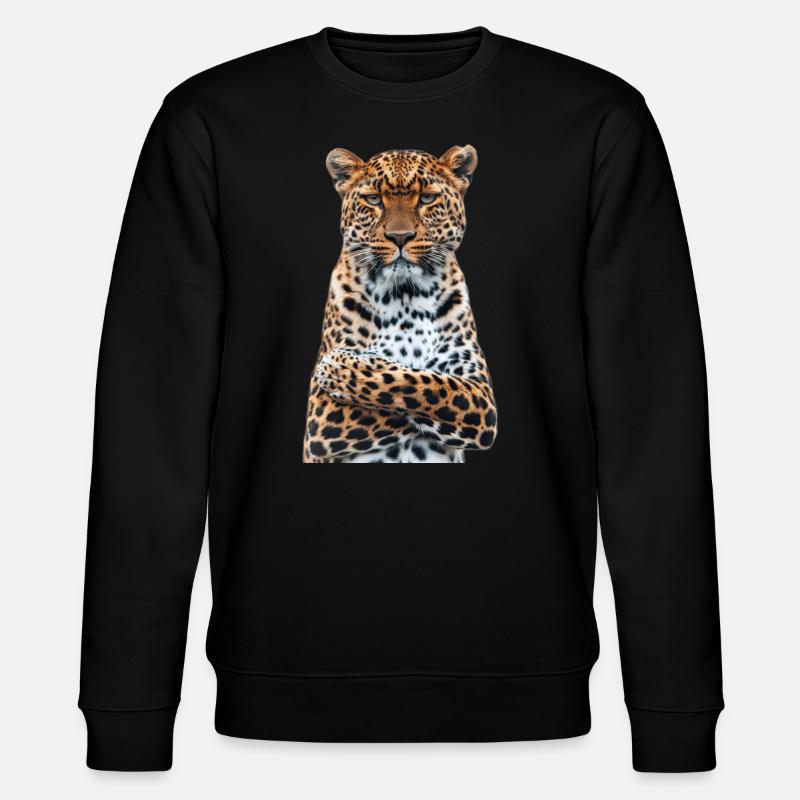 Leopard - Stanley/Stella Unisex Bio-Sweatshirt CHANGER  - Schwarz
