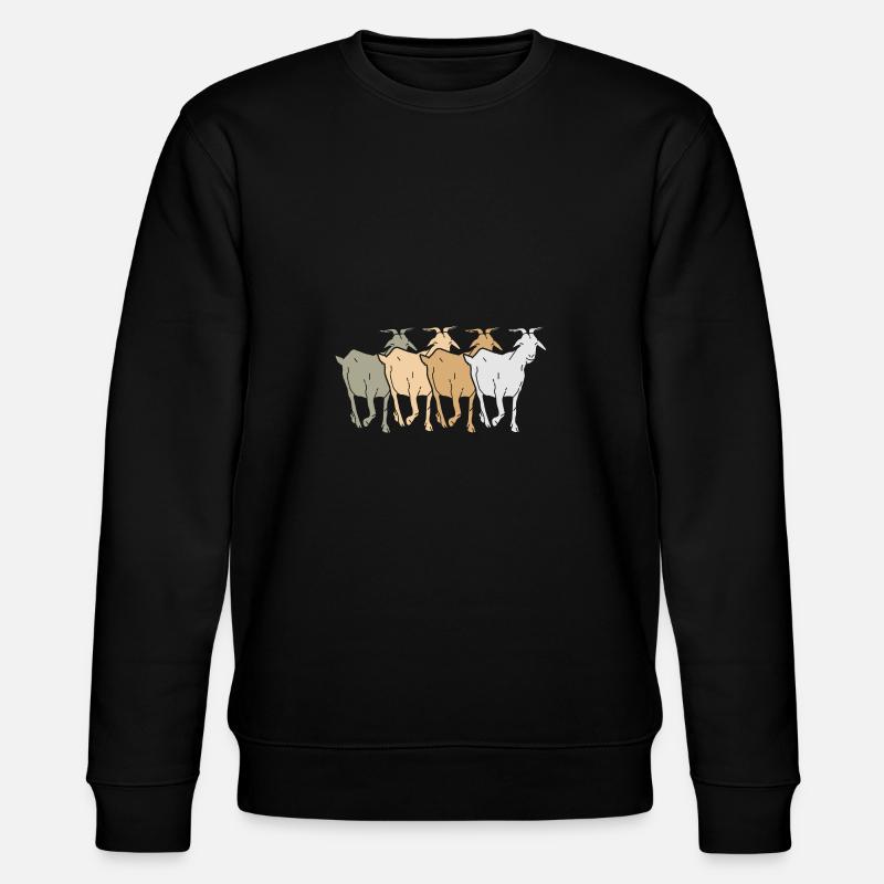 Ziegenherde | Ziegengruppe | Ziegen - Stanley/Stella Unisex Bio-Sweatshirt CHANGER - Schwarz