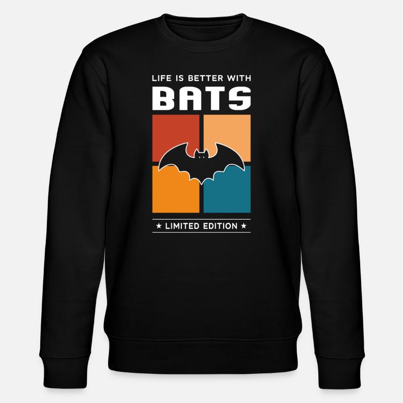 Bats - Stanley/Stella Unisex Bio-Sweatshirt CHANGER  - Schwarz