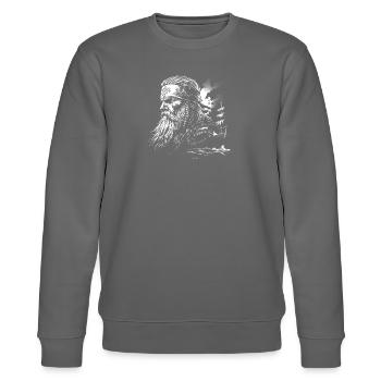 Wikinger Skandinavien Seefahrer - Stanley/Stella Unisex Bio-Sweatshirt CHANGER  - Anthrazit - Vorne - Nik (191cm) & Marisol (170cm)