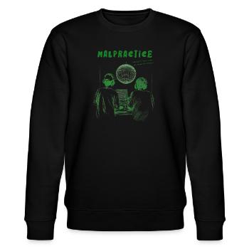 Malpractice Save the Party - Stanley/Stella Unisex Bio-Sweatshirt CHANGER  - Schwarz - Vorne - Nik (191cm) & Marisol (170cm)