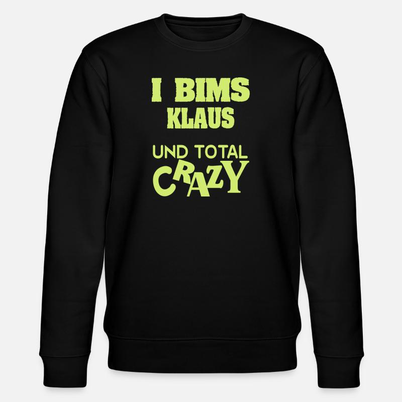 Klaus als Spruch - Stanley/Stella Unisex Bio-Sweatshirt CHANGER  - Schwarz
