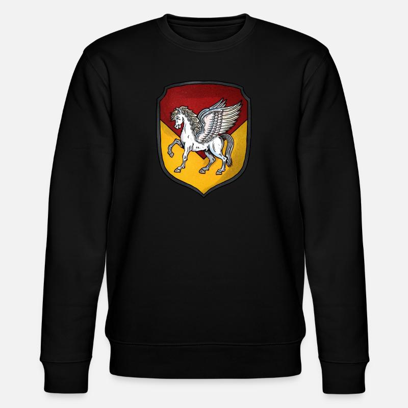 Wappen silber Pegasus - Stanley/Stella Unisex Bio-Sweatshirt CHANGER  - Schwarz