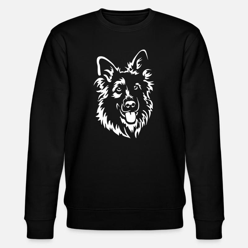 German Shepherd Head "Black Edition" - Stanley/Stella CHANGER Unisex Organic Sweatshirt - black