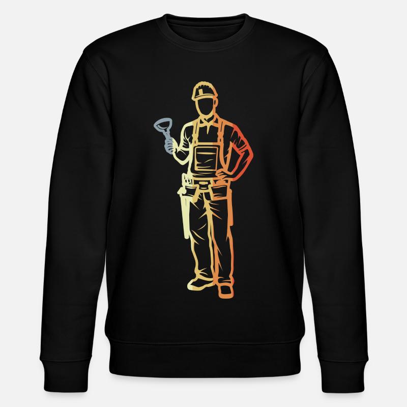 Oldschool Klempner - Stanley/Stella Unisex Bio-Sweatshirt CHANGER  - Schwarz