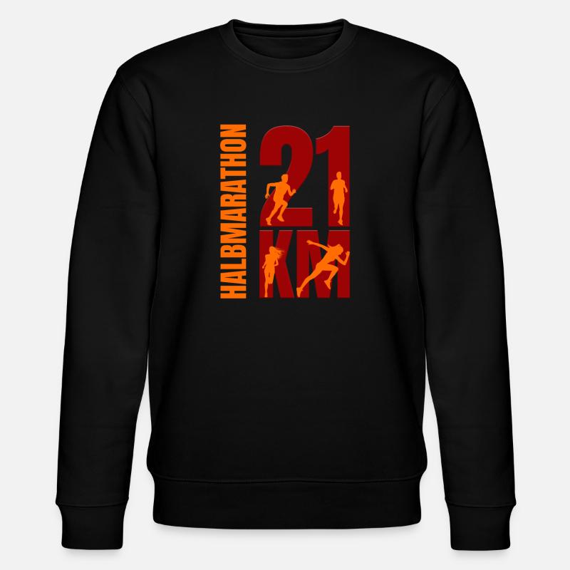 21 KM - Halbmarathon - Stanley/Stella Unisex Bio-Sweatshirt CHANGER  - Schwarz