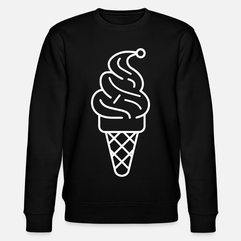 Eiswaffel Zeichnung - Stanley/Stella Unisex Bio-Sweatshirt CHANGER  - Schwarz