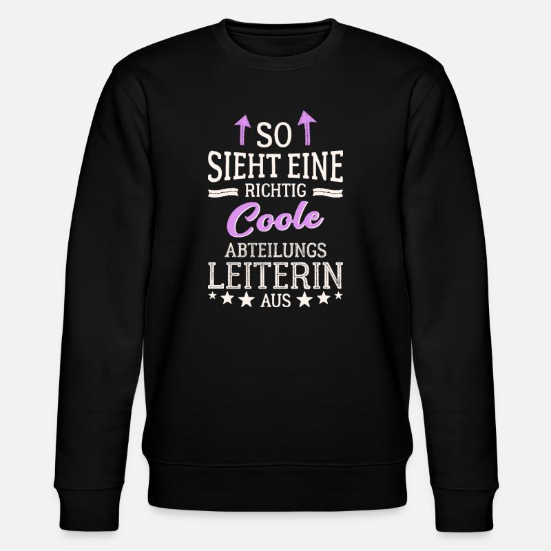 So sieht eine richtig coole Abteilungsleiterin aus - Stanley/Stella Unisex Bio-Sweatshirt CHANGER  - Schwarz