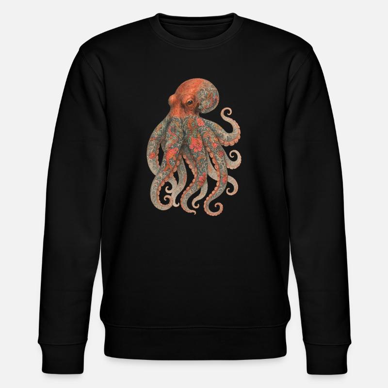 Octopus Yakuza – Aquarelle Tatouée Élégance - Sweat bio CHANGER Stanley/Stella Unisexe - noir