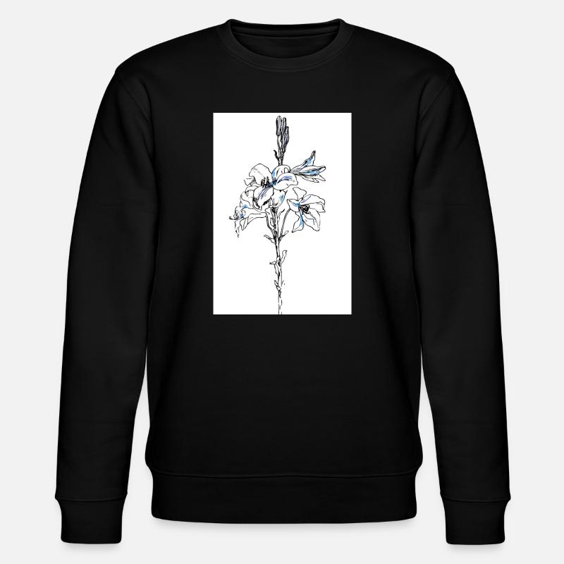 Blue lillies - Stanley/Stella Unisex Bio-Sweatshirt CHANGER  - Schwarz