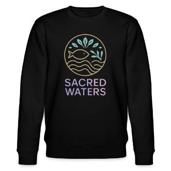 Sacred Waters (Heilige Wasser) - Stanley/Stella Unisex Bio-Sweatshirt CHANGER  - Schwarz - Vorne - Nik (191cm) & Marisol (170cm)