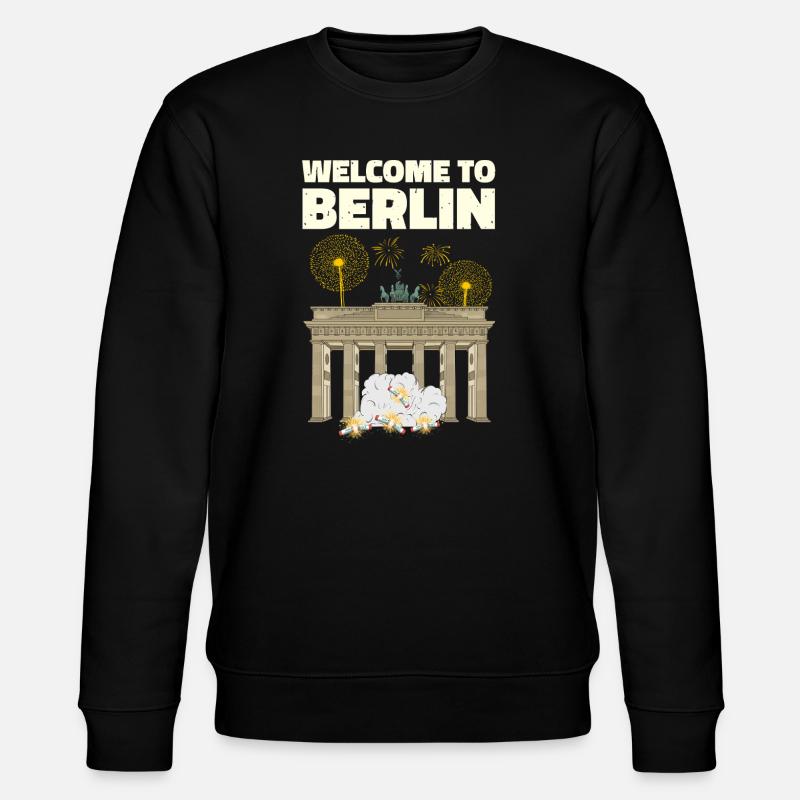 Welcome To Berlin Silvester - Stanley/Stella Unisex Bio-Sweatshirt CHANGER  - Schwarz
